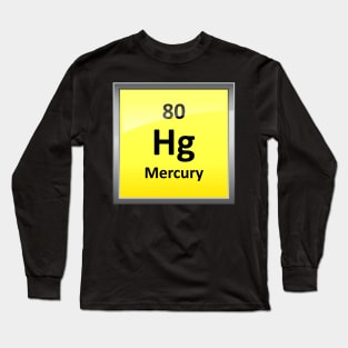 Mercury Periodic Table Element Symbol Long Sleeve T-Shirt